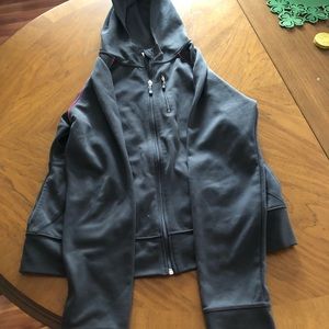 Grey full zip sweatshirt